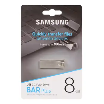 فلش مموری Samsung مدل BAR plus USB3.1 ظرفیت 8GB - (گارانتی مادام العمر استار مموری)