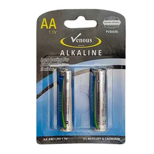 باتری قلمی آلکالاین ونوس بسته 2 عدد ا AAA Duracell Battery