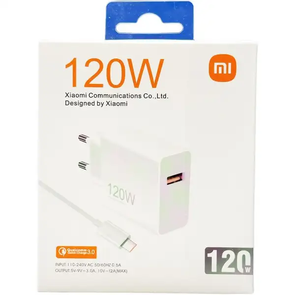 آداپتور شیائومی به همراه کابل مدل TC MI 120W