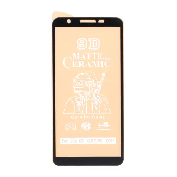 محافظ صفحه نمایش سرامیکی مات Samsung A01 Core - Full Cover - مشکی (بدون پک)