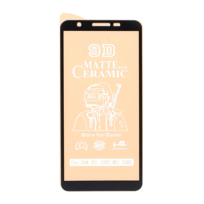 محافظ صفحه نمایش سرامیکی مات Samsung A01 Core - Full Cover - مشکی (بدون پک) gallery0