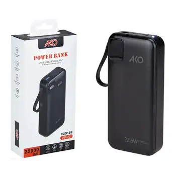 پاوربانک آکو مدل AKO AP-22 با ظرفیت 20000 میلی آمپرساعت