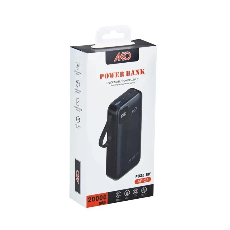 پاوربانک آکو مدل AKO AP-22 با ظرفیت 20000 میلی آمپرساعت gallery4