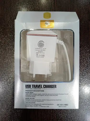 شارژر اورجینال KONFULON اندرویدی 2 پورت USB 3.1A