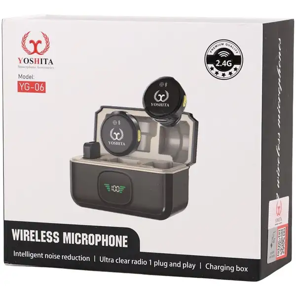 میکروفون یقه ای بی سیم Yoshita YG-06 Lightning