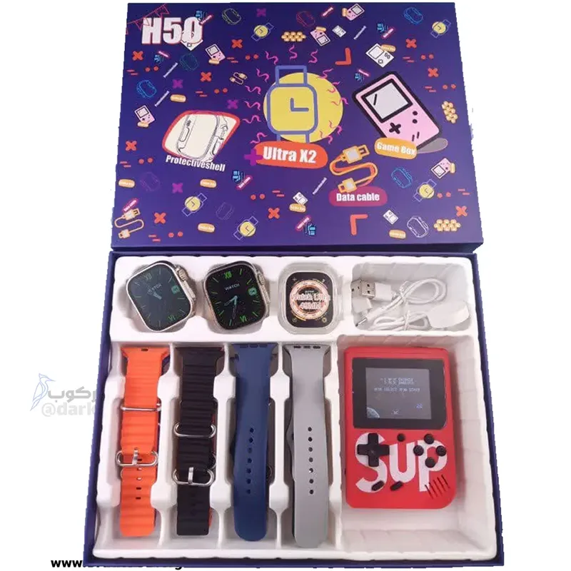 پک ساعت هوشمند و کنسول بازی H50 ULTRA X2 gallery8