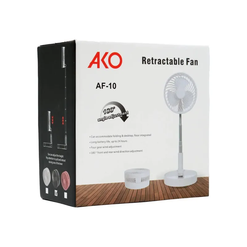 پنکه شارژی تاشو آکو مدل AF-10، قابل استفاده روی میز و ایستاده gallery1