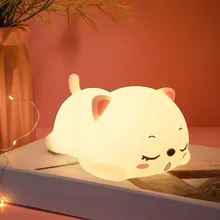 چراغ خواب سیلیکونی گربه خوابالو gallery1
