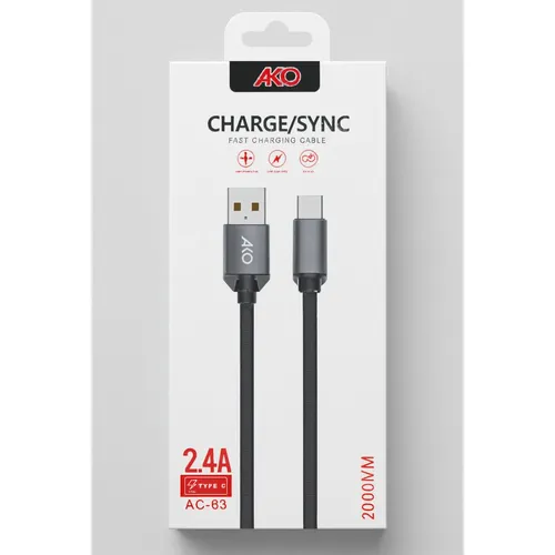 کابل شارژ دوسر TYPE C آکو مدل AKO AC-63