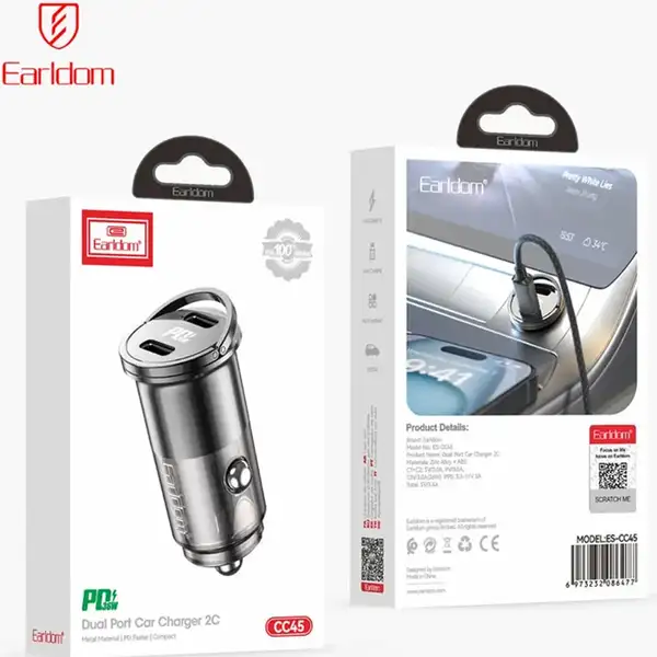 شارژر فندکی 36 وات EARLDOM مدل CC45