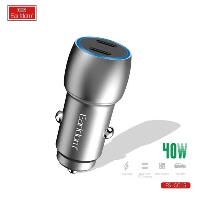شارژر فندکی 2 پورت 40 وات Earldom مدل CC15 gallery1