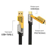 کابل تبدیل USB/USB-C به لایتنینگ/USB-C اچ تی ام مدل 4in1 طول 1.2 متر thumb 1