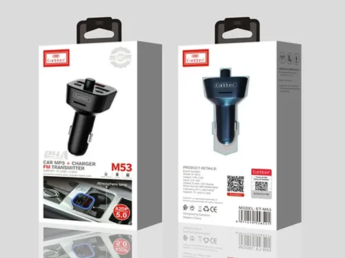 شارژر فندکی فست شارژ Earldom مدل M53 با قابلیت پخش موسیقی و تماس