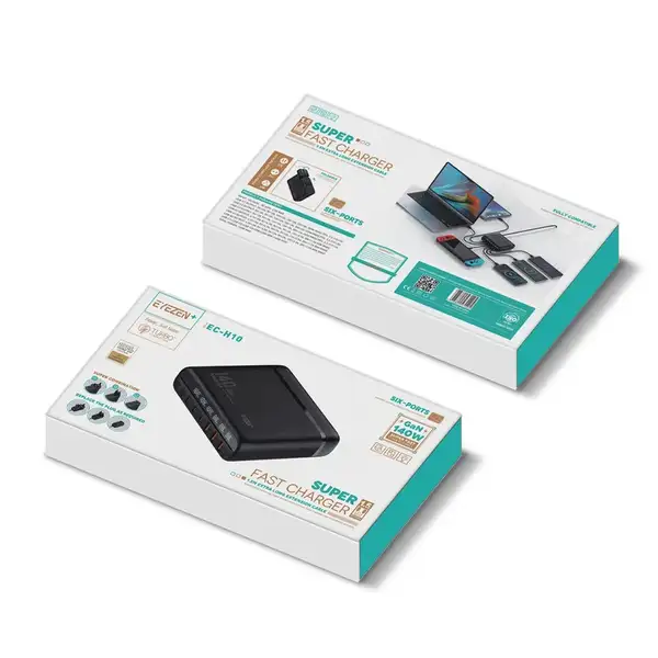 شارژر سوپر فست شش پورت +Eyezen مدل EC-H10