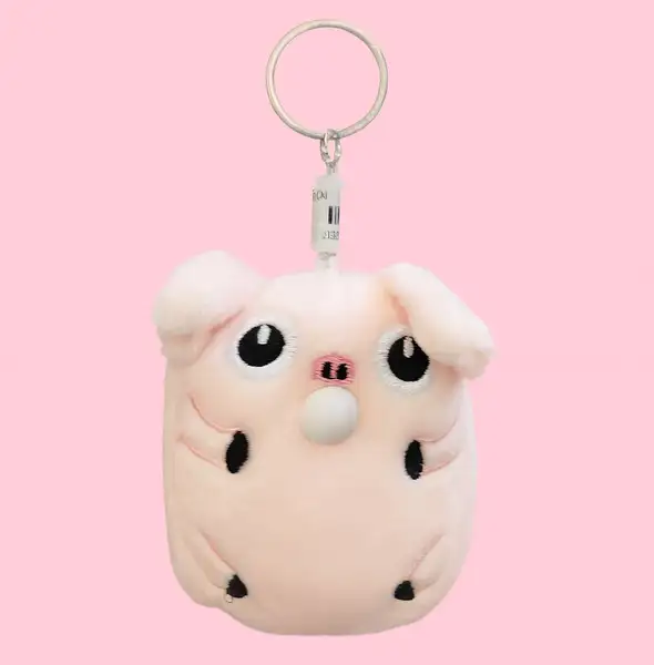 سرکلیدی عروسکبی طرح خوک (آویز کیف )