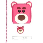 محافظ آداپتور و کابل شارژر عروسکی طرح خرس صورتی thumb 1