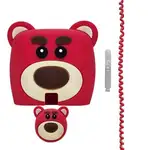 محافظ آداپتور و کابل شارژر عروسکی طرح خرس صورتی thumb 2