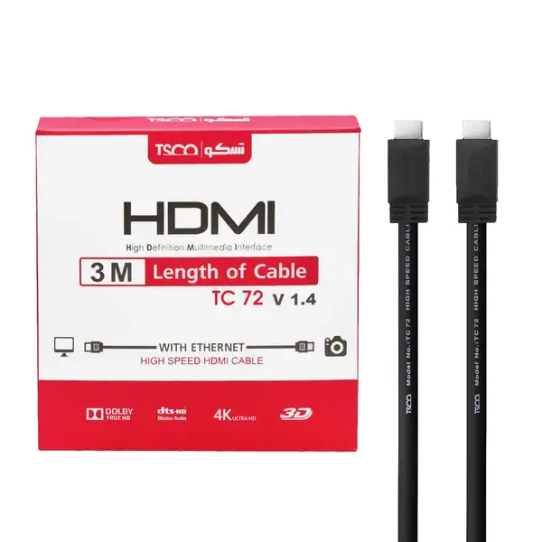 کابل TSCO HDMI مدل TC 72 ورژن 1.4با متراژ 3 متر