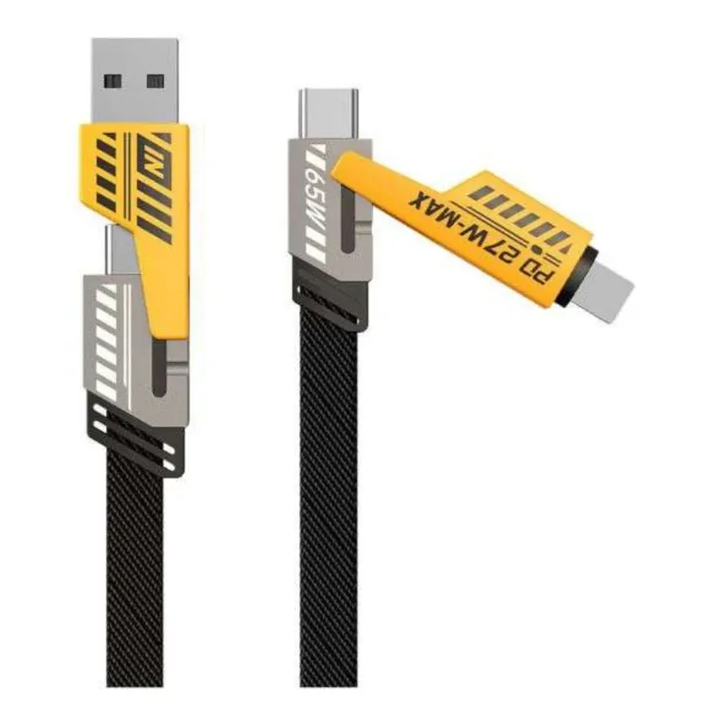 کابل تبدیل USB/USB-C به لایتنینگ/USB-C اچ تی ام مدل 4in1 طول 1.2 متر gallery0