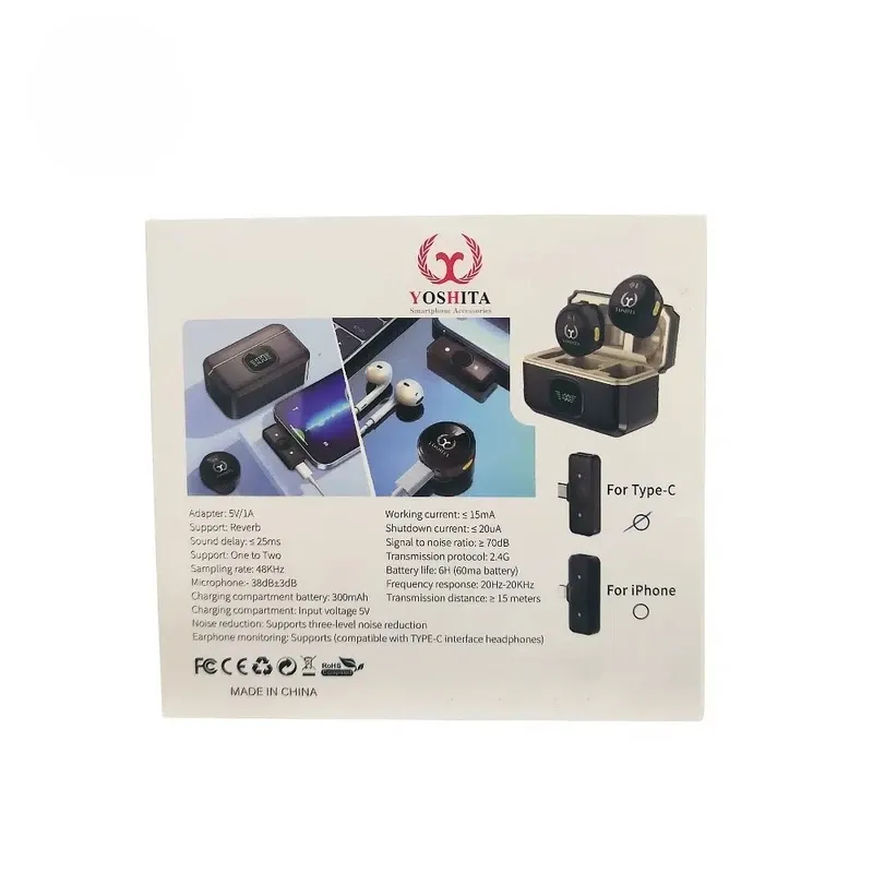 میکروفن یقه ای یوشیتا مدل YG-06 با درگاه اتصال Type-C gallery14