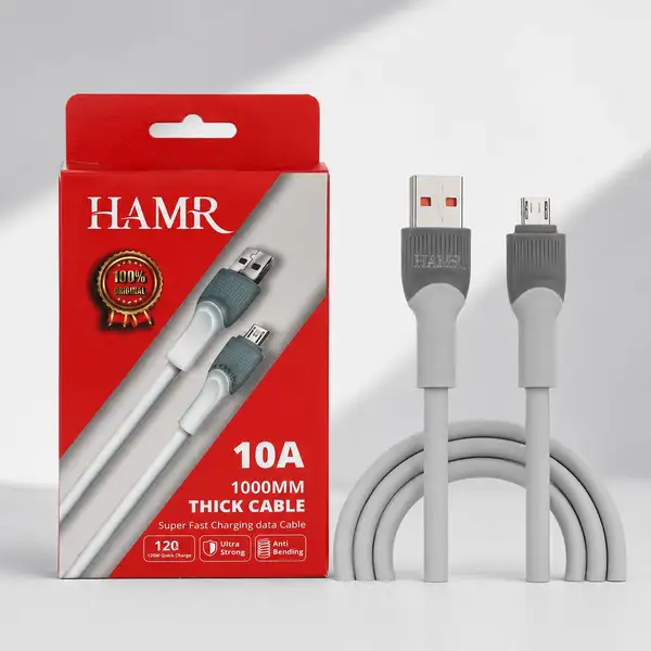 کابل USB به لایتینگ HAMR طول 1 متر و 120W