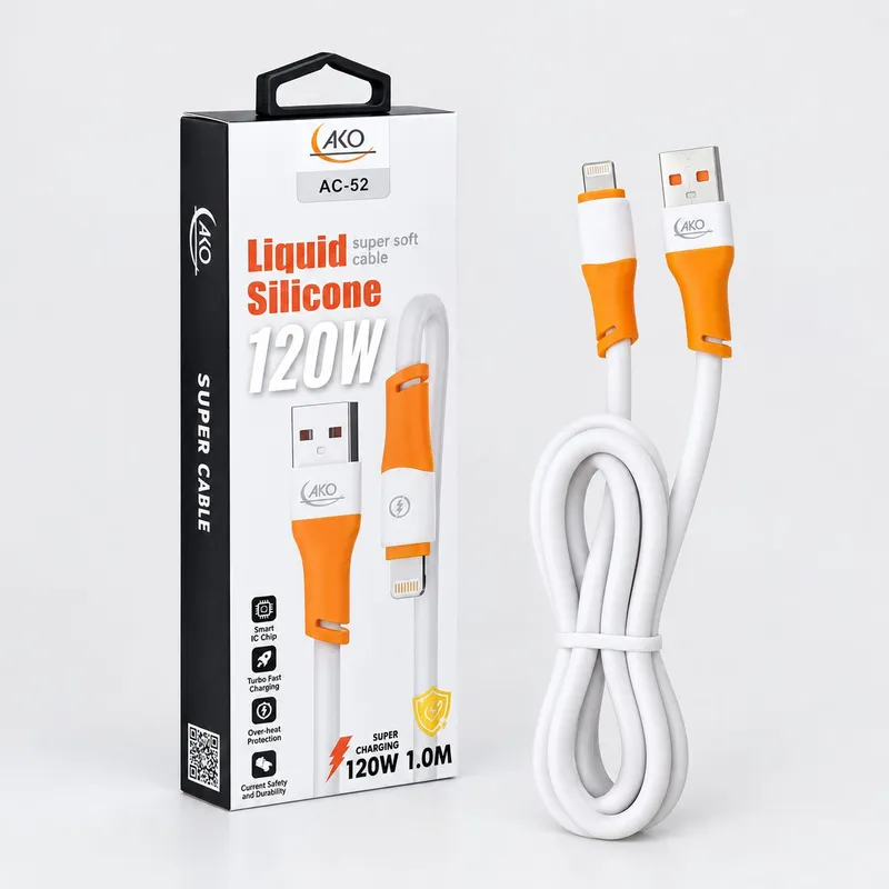 کابل تبدیل USB به Lightning آکو مدل AC-52 طول 1 متر gallery0