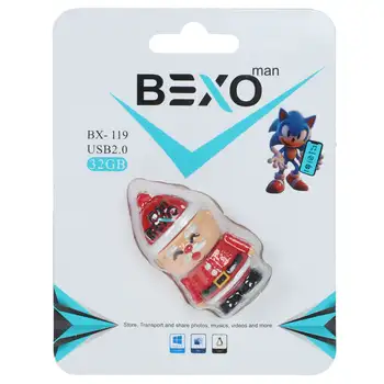 فلش مموری BEXO USB2.0 مدل BX-119 ظرفیت 32GB - عروسکی (گارانتی داده پردازی آواتک)